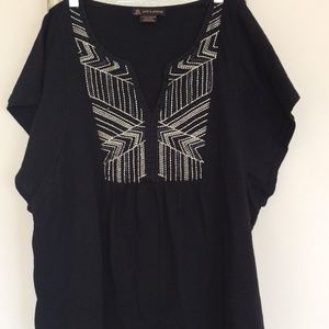 Love & Legend Black Top with Silver Embellishments